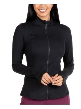 NEW Spyder Women's Black Full-Zip Yoga Jacket